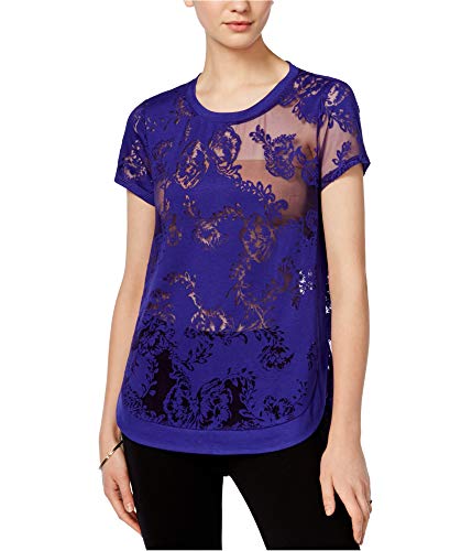 Bar III Burnout Lace T-Shirt