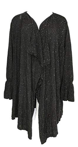 Plus Size Ruffled-Sleeve Open-Front Cardigan