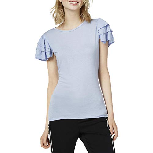 Bar III Ruffled Short Sleeve Top