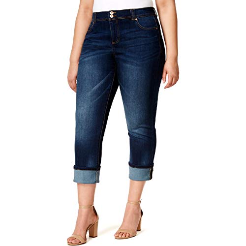 Plus Size Cropped Straight Leg Jeans