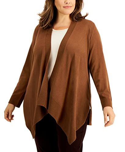 Plus Size Open-Front Cardigan