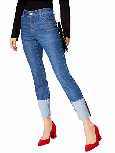 Ripped Cuffed Skinny Jeans