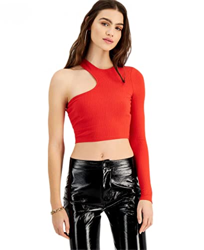 Bar III One Shoulder Crop Top