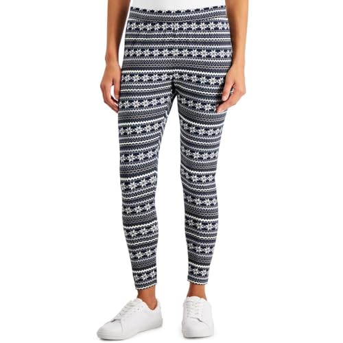 Style & Co Womens Fair Isle Print Fleece Leggings