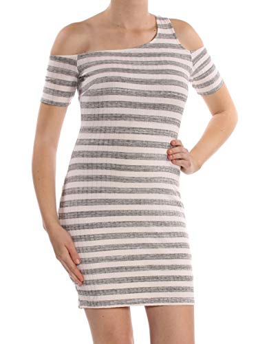 Material Girl Juniors Striped One Shoulder Bodycon Dress