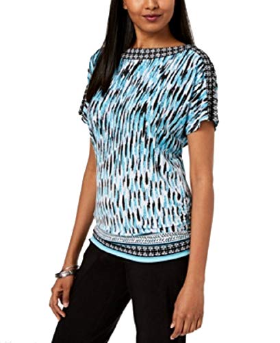 JM Collection Boat Neck Dolman Sleeve Top