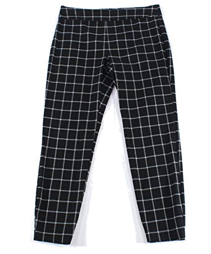 Windowpane Print Skinny Pants