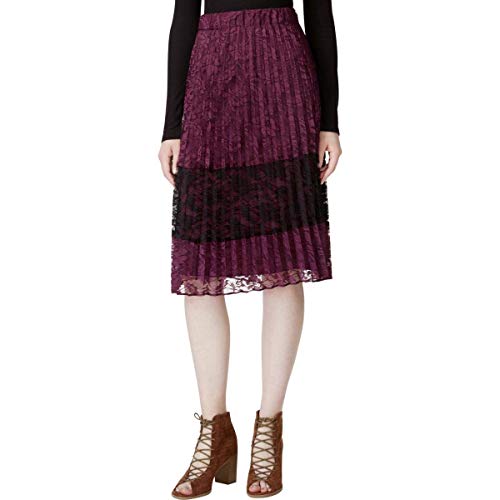 Maison Jules Pleated Lace Skirt