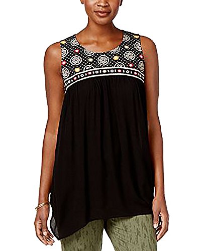 Style & Co Embroidered Handkerchief Hem Tunic
