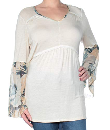 Style & Co Printed Sleeve Babydoll Top