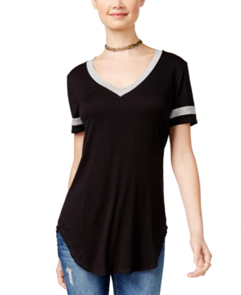 Ultra Flirt Juniors High Low Football T-Shirt