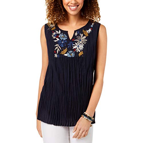 Style & Co Cotton Embroidered Top