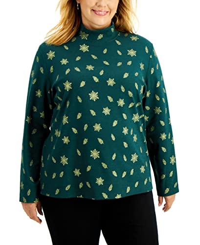 Karen Scott Plus Size Cotton Printed Top