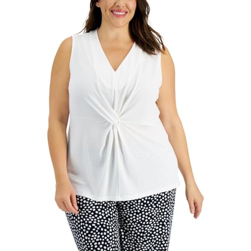 Alfani Plus Size Twisted Tank Top
