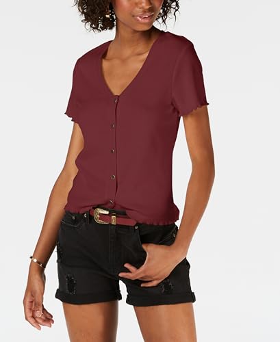 Juniors' Lettuce-Trim Shirt