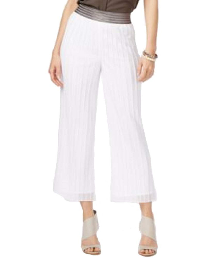Alfani Petite Metallic-Waistband Culottes