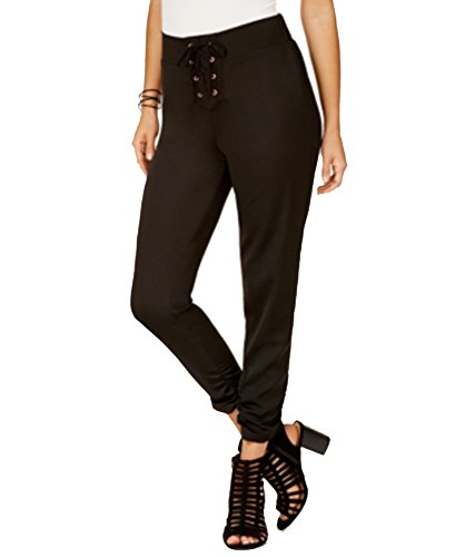 Material Girl Juniors Lace Up Satin Skinny Pants