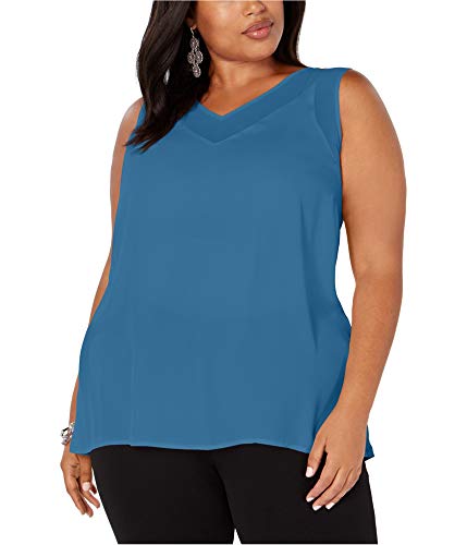 INC Plus Size Sheer-Trim Tank