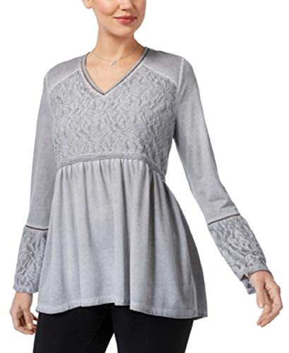 Jacquard-Detail Peasant Top