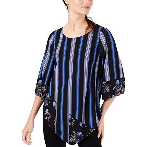 Alfani Plus Size Mixed Print V Hem Tunic