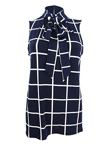 Charter Club Petite Printed Tie-Neck Top