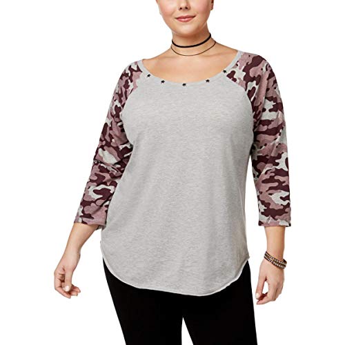 Almost Famous Trendy Plus Size Cotton Camo Print T-Shirt