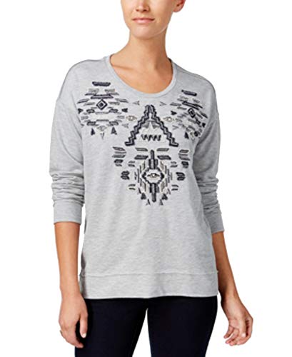 Style & Co Petite Embellished Embroidered Sweatshirt