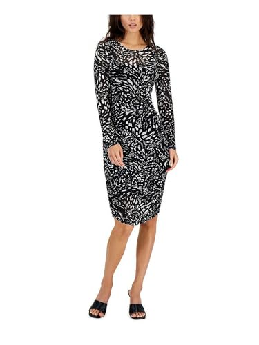 INC International Concepts Petite Printed Mesh Bodycon Dress