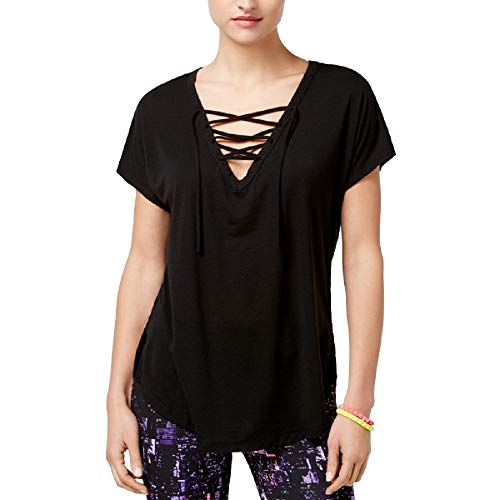 Material Girl Active Juniors Lace Up Printed T-Shirt