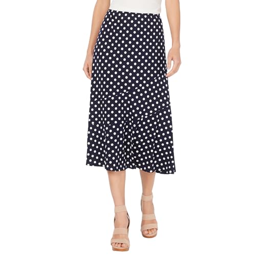 NY Collection Petite Printed Midi Skirt