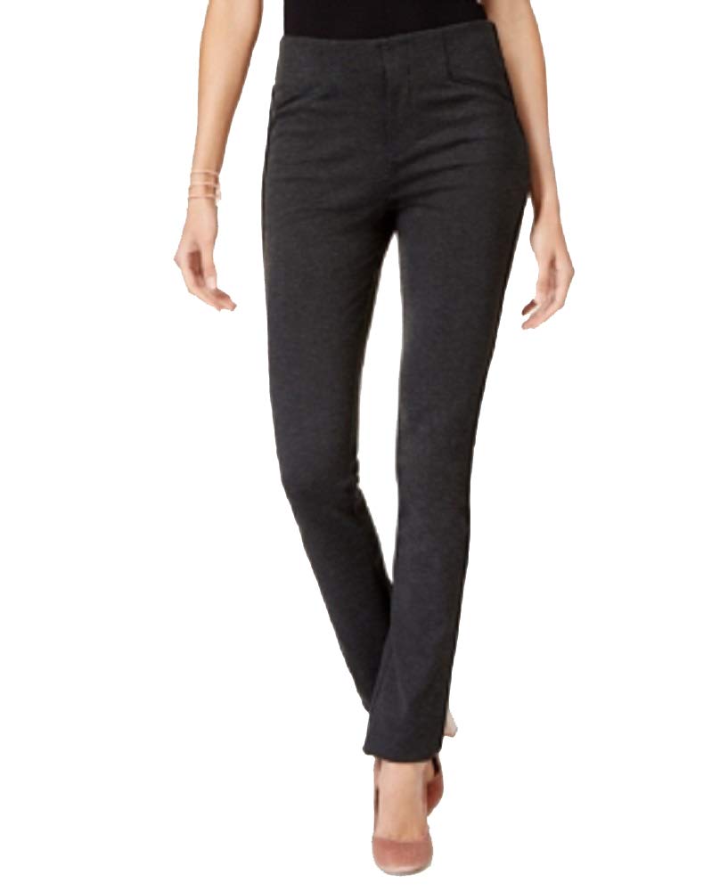 I.N.C. Faux-Leather-Trim Straight-Fit Pants