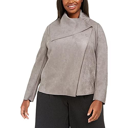 Anne Klein Plus Size Asymmetrical Wrap Jacket
