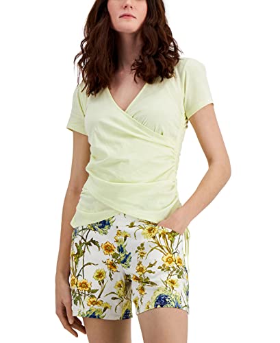 INC International Concepts Surplice Side Tie T-Shirt