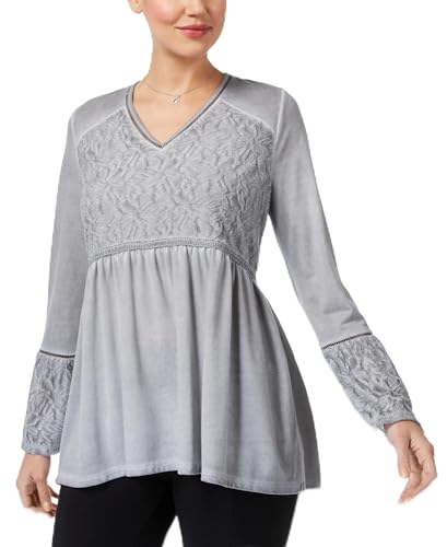 Jacquard-Detail Peasant Top