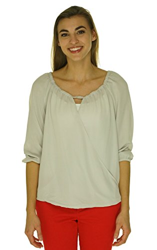 INC International Concepts Surplice Keyhole Blouse