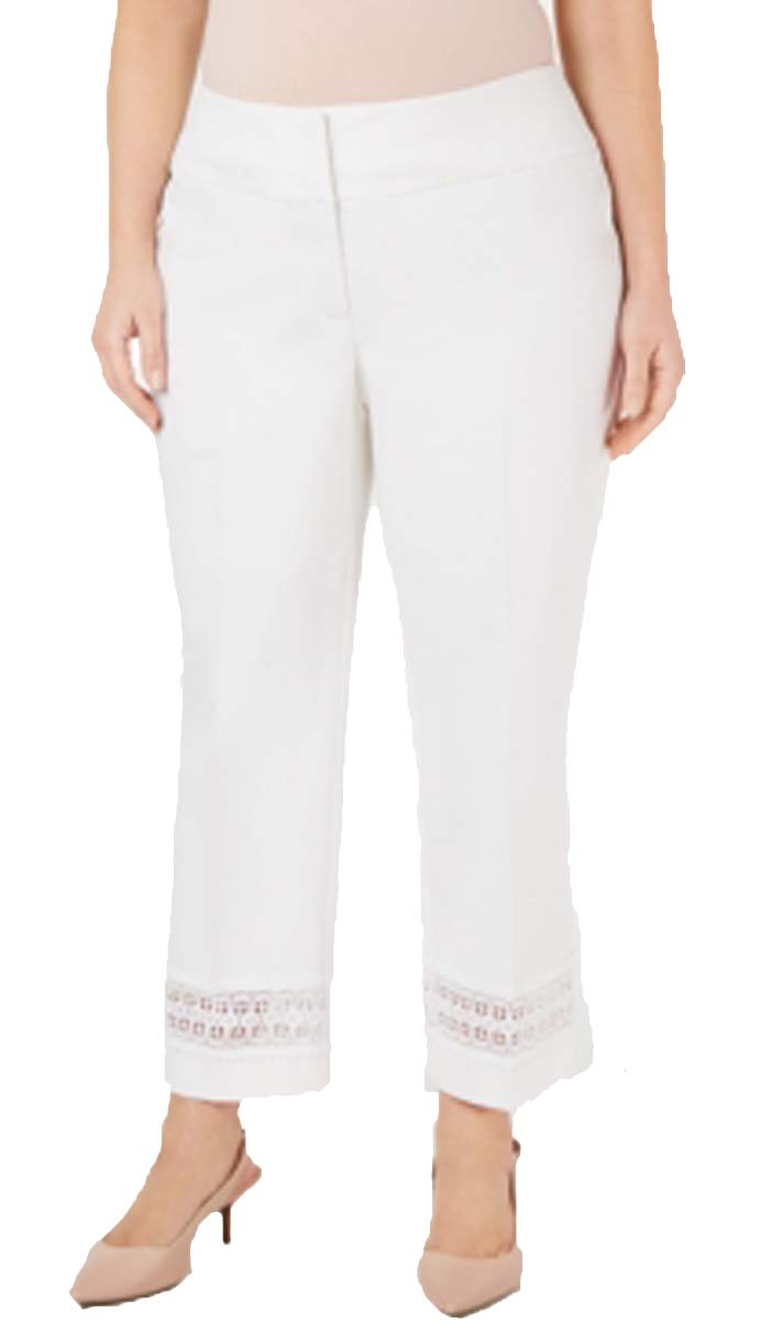 Alfani Plus Size Lace Inset Capri Tummy Control Pants