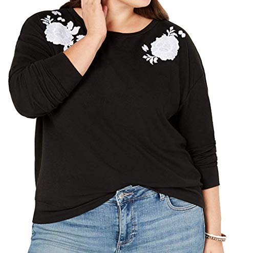 Style & Co Plus Size Embroidered Sweatshirt