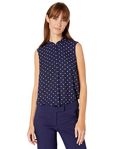Anne Klein Dot Print Sleeveless Shirt
