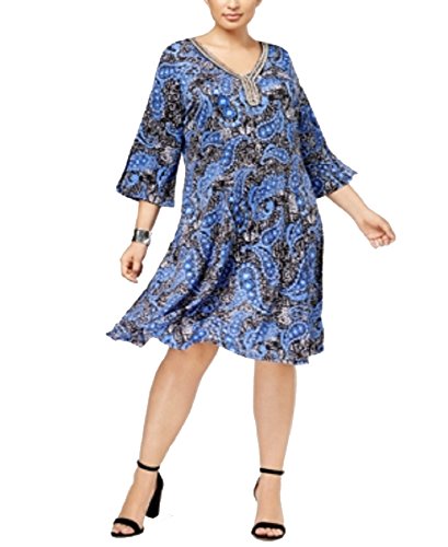 NY Collection Plus Size Embellished A Line Dress