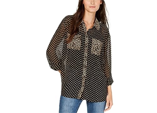 INC International Concepts Womens Printed Button Up