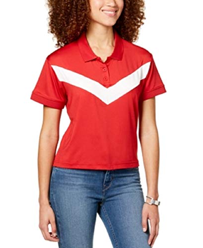 Almost Famous Juniors Cropped Chevron Stripe Polo