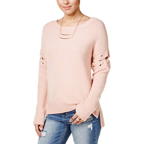 Crave Fame Juniors Lace Up High Low Sweater By Almost Famous