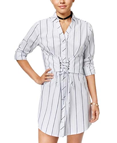 Ultra Flirt Juniors Cotton Corset Shirtdress
