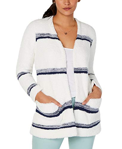Striped Open-Front Cardigan