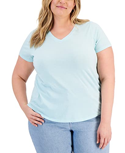 Style & Co Plus Size Solid Burnout T-Shirt