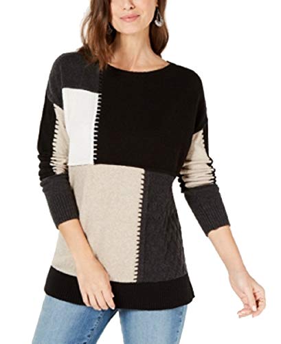 Style & Co Petite Colorblocked Tunic Sweater