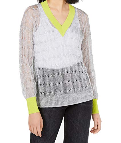 Bar III Metallic Pullover Sweater