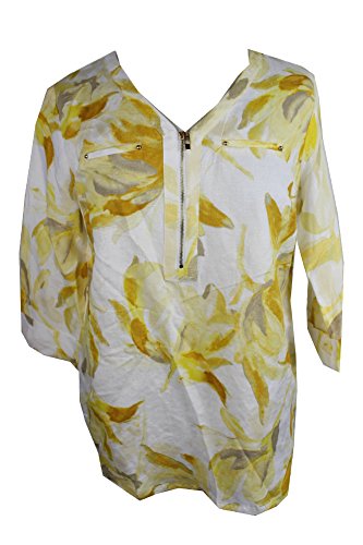 Alfani Petite Geo Print Asymmetrical Top
