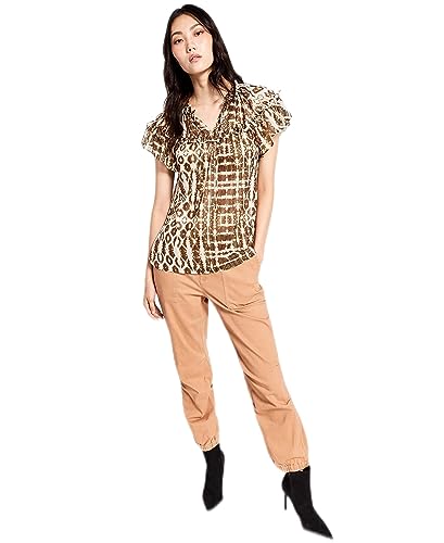 INC International Concepts Printed Ruffled Blouse