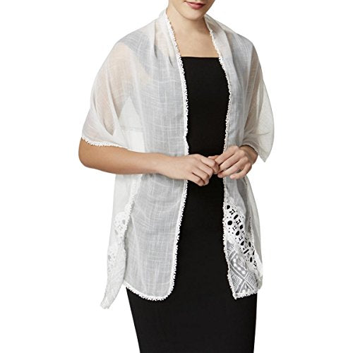 INC International Concepts Asymmetrical Lace Wrap Scarf In One